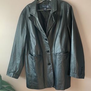 Vintage LEATHER Lane Bryant Blazer